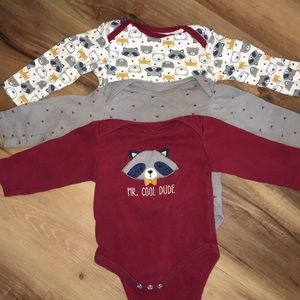 3 Long sleeve onesies